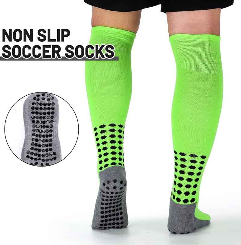 Ultrafun 2/4 Pairs Grip Soccer Socks Non Slip Knee High Compression Soccer Football Socks - Image 3